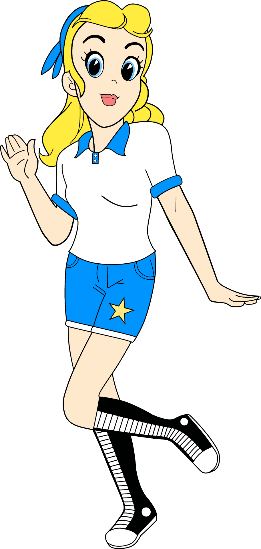 Animated Cheerleader Character Space Jam PNG image