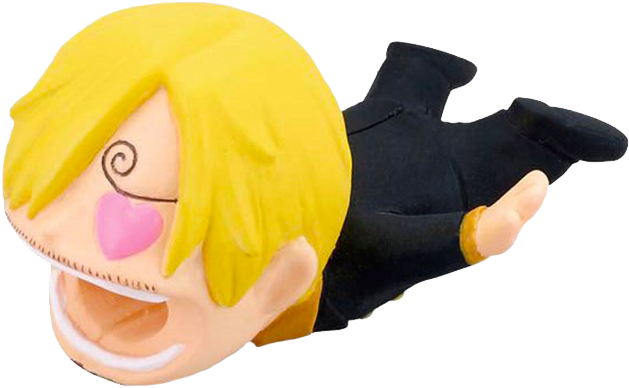 Animated Chef Sanji Figure Love Struck PNG image