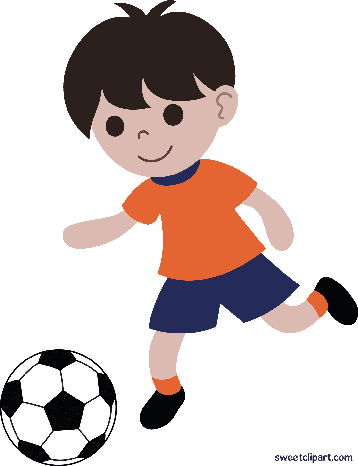 Animated Child Soccer Player PNG image