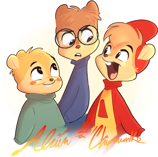 Animated_ Chipmunk_ Trio_ Illustration.png PNG image