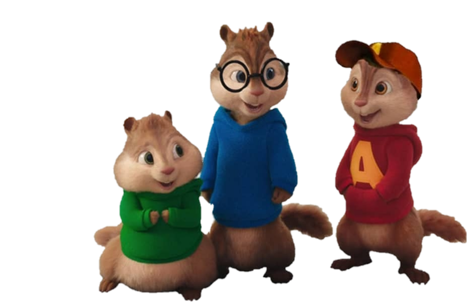 Animated Chipmunk Trio PNG image