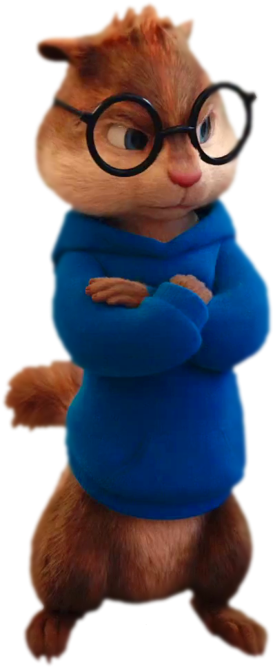 Animated Chipmunk With Glasses PNG image