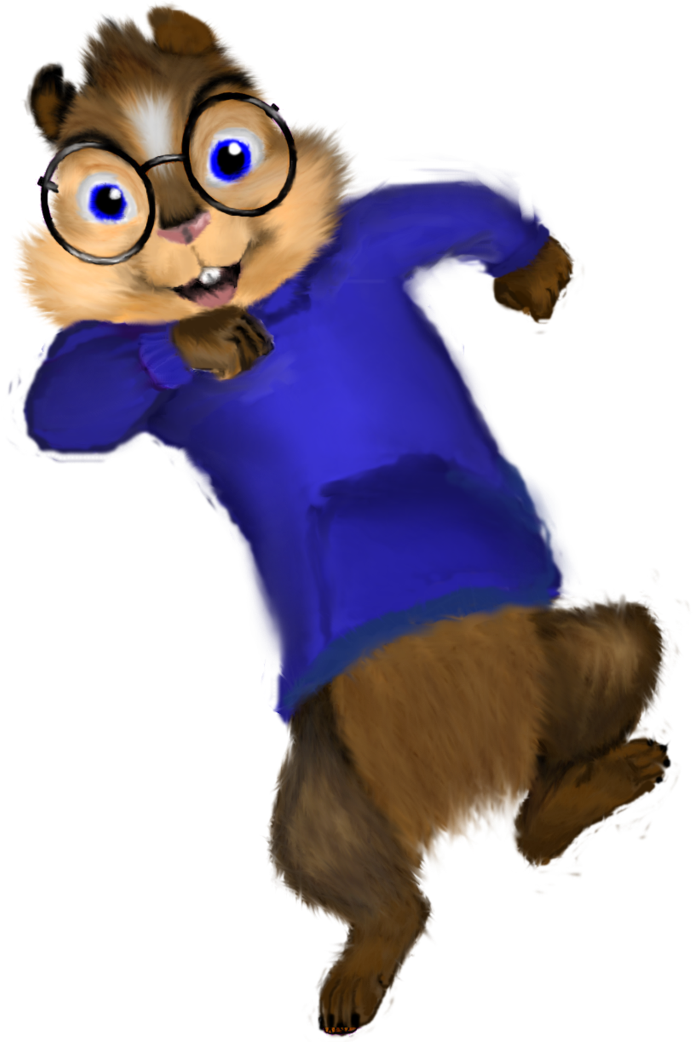 Animated Chipmunkin Blue Shirt PNG image