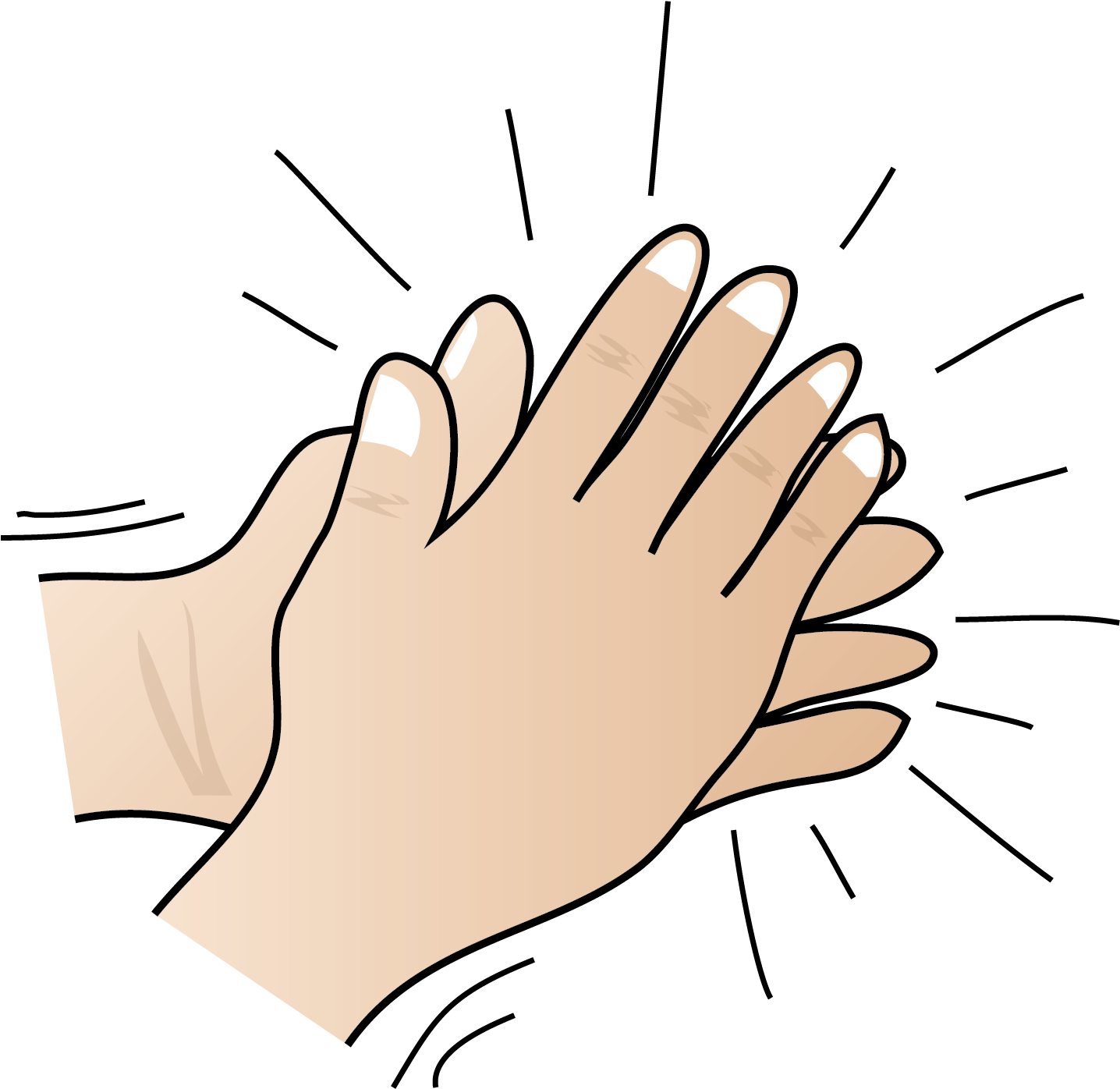 Animated Clapping Hands Illustration PNG image