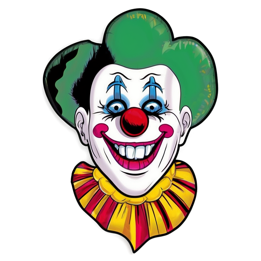 Animated Clown Face Drawing Png 06272024 PNG image