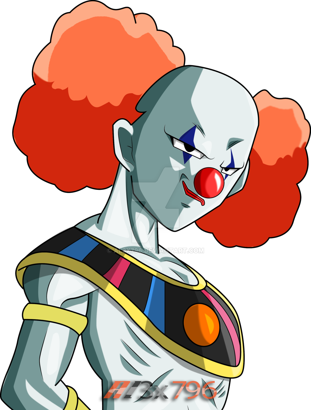 Animated Clown Villain Character PNG image