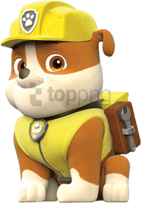 Animated Construction Pup Character PNG image