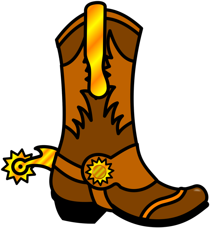 Animated Cowboy Bootwith Spurs PNG image