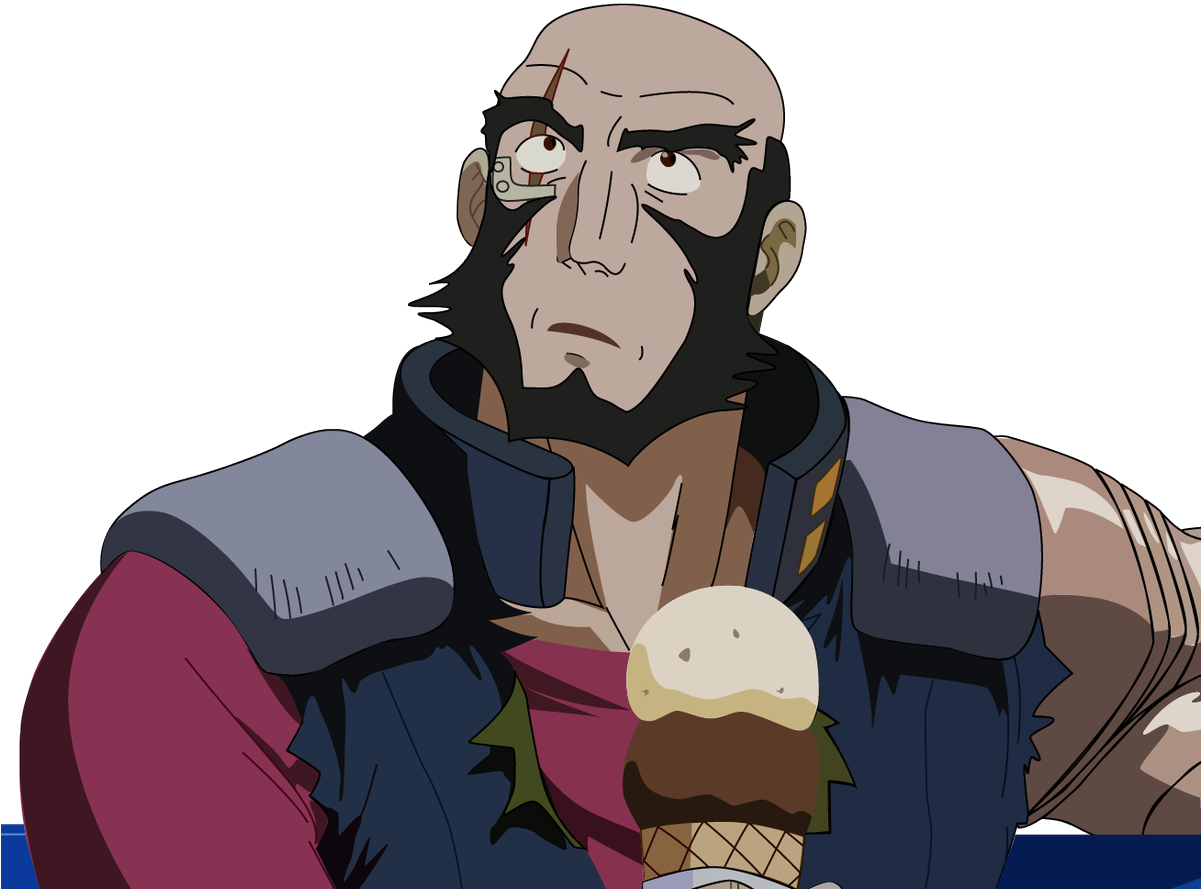 Animated Cowboy With Ice Cream PNG image