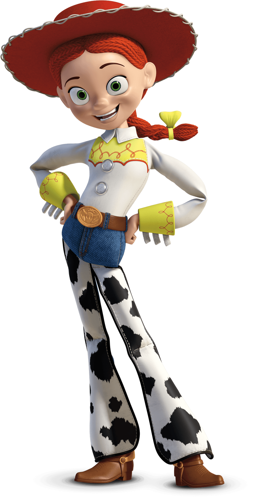 Animated Cowgirl Character Pose PNG image