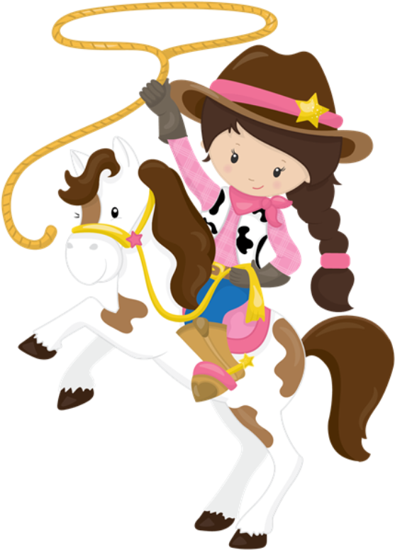 Animated Cowgirlon Horse With Lasso.png PNG image