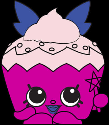 Animated Cupcake Character PNG image