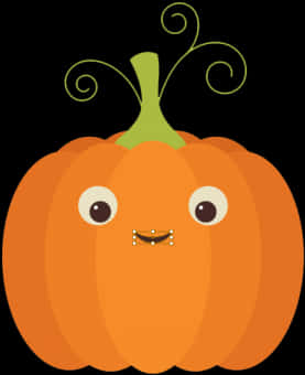 Animated Cute Pumpkin Face PNG image