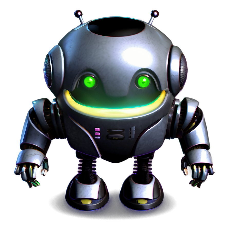 Animated Cute Robot Png Ouf PNG image