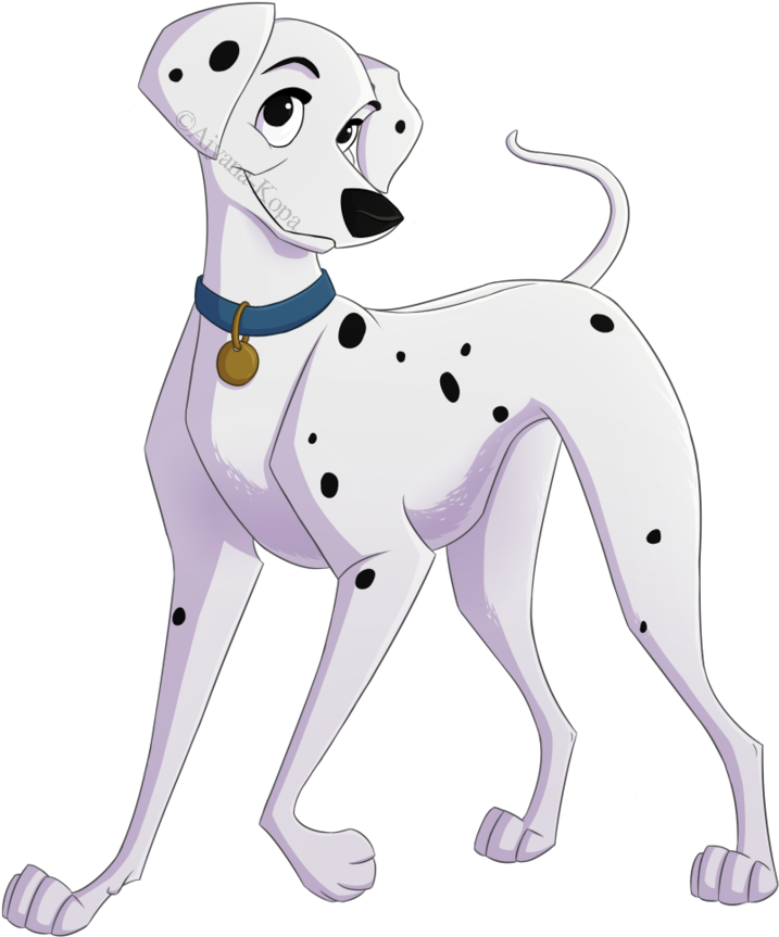 Animated Dalmatian Dog Illustration PNG image