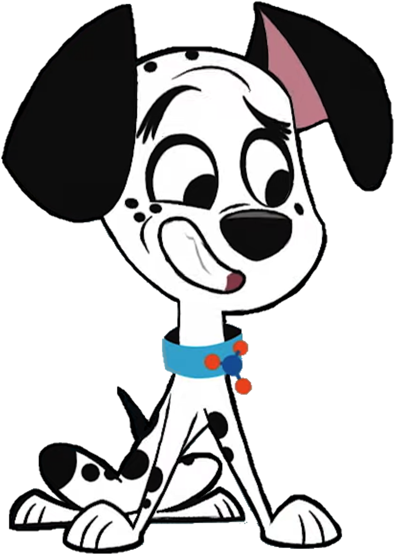 Animated Dalmatian Puppy Sitting PNG image