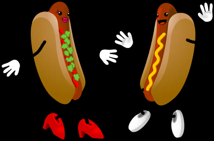 Animated Dancing Hot Dogs PNG image