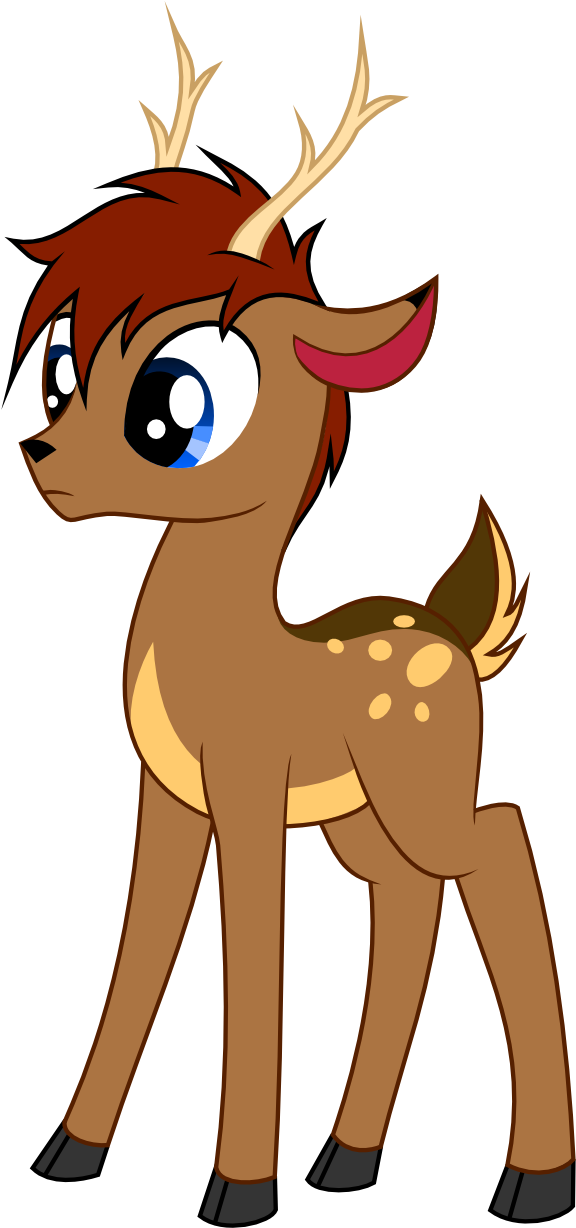 Animated Deer Character Illustration PNG image