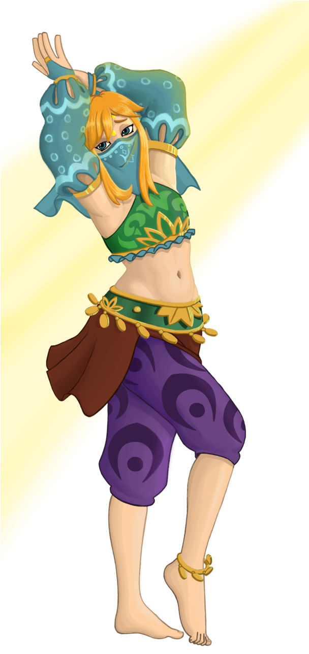 Animated Desert Dancer Illustration PNG image