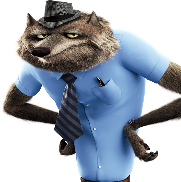 Animated Detective Werewolf Character PNG image