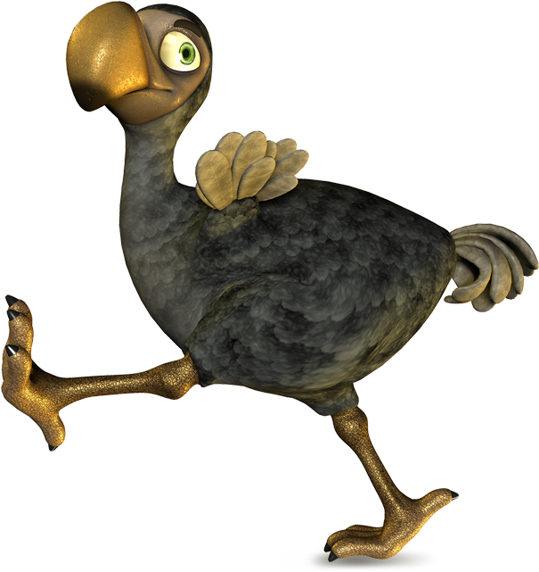 Animated Dodo Bird Character PNG image