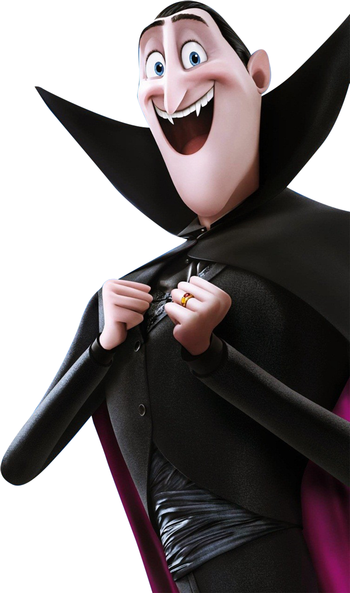 Animated Dracula Character Smiling PNG image