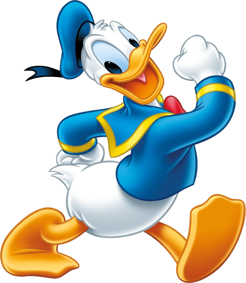 Animated Duck Character Strutting PNG image