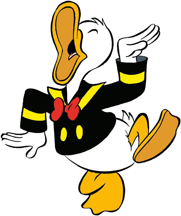 Animated Duck Dancing Illustration PNG image