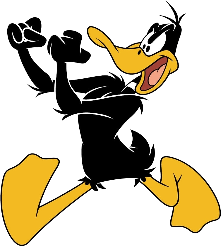 Animated Duck Joyful Expression PNG image