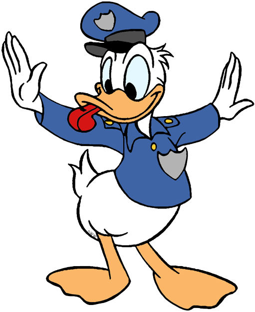 Animated Duck Policeman Character PNG image