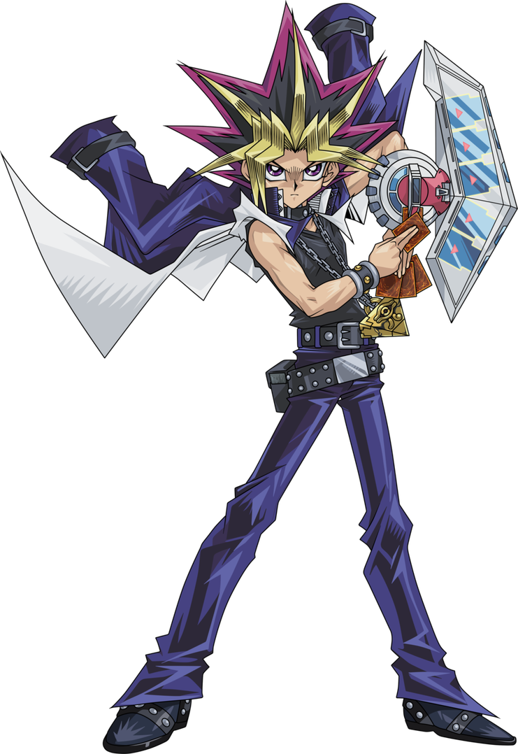 Animated Duelistwith Card Deck PNG image