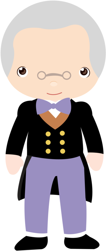 Animated Elderly Gentleman Character PNG image