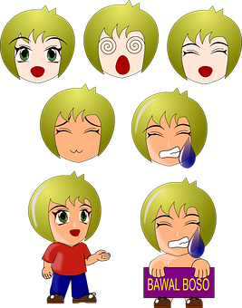 Animated Emotion Faces Compilation PNG image