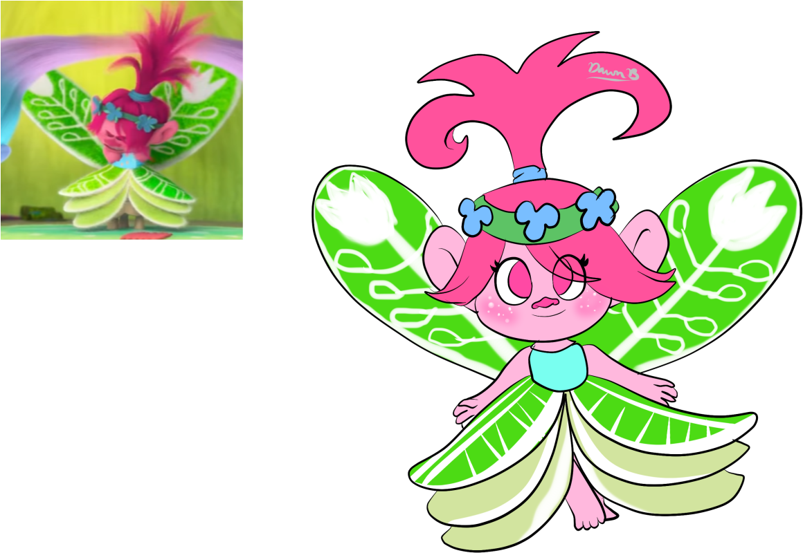 Animated Fairy Character Illustration PNG image