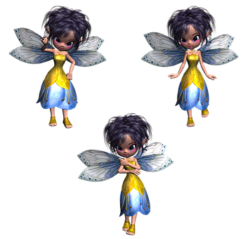 Animated Fairy Poses PNG image