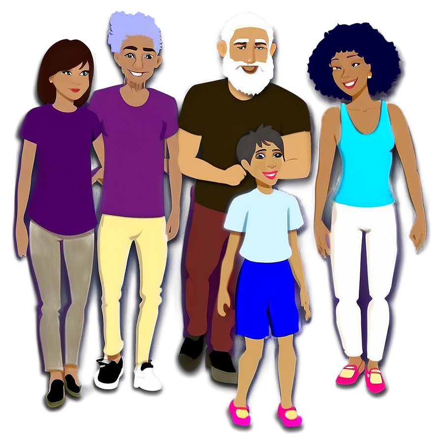 Animated Family Portrait Png Gnc PNG image