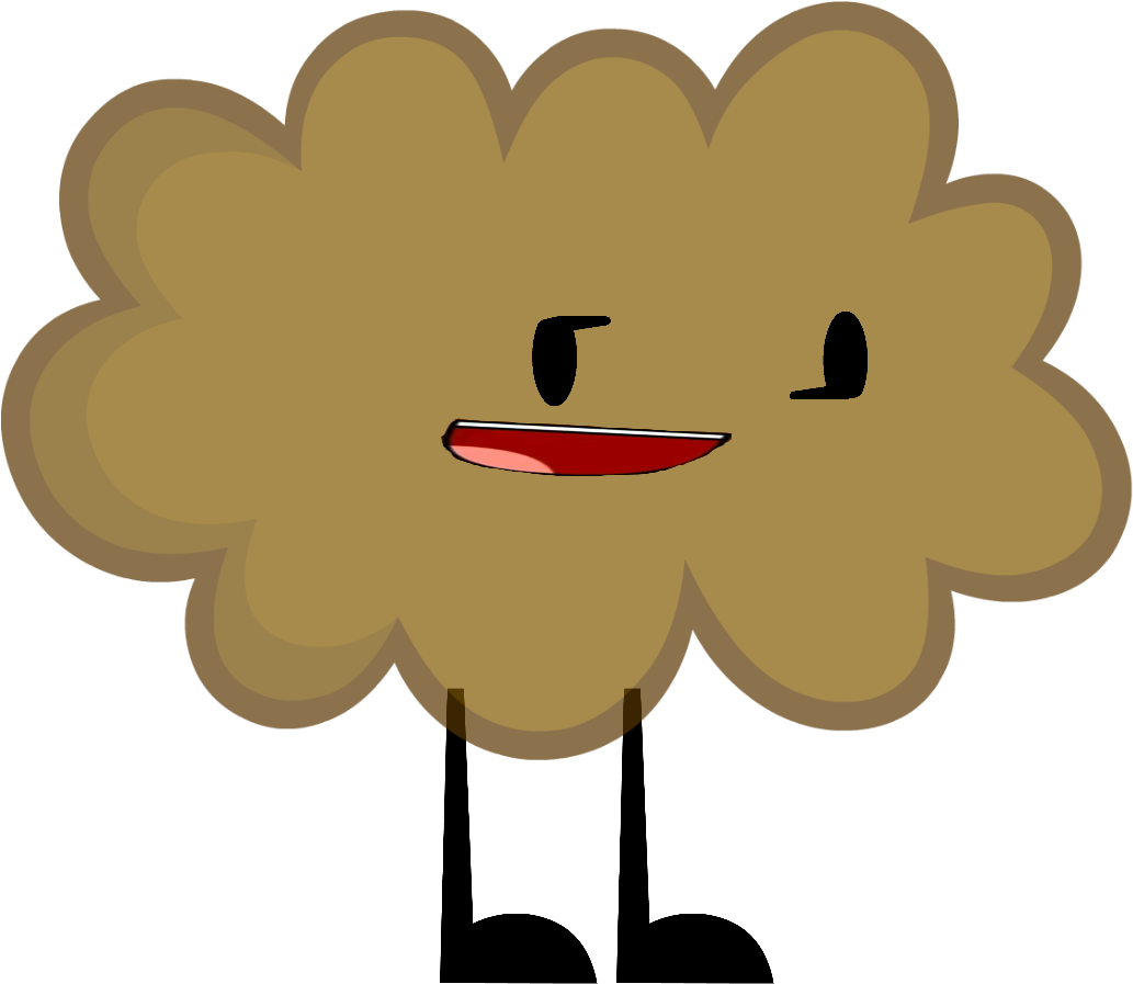 Animated Fart Character Smiling PNG image