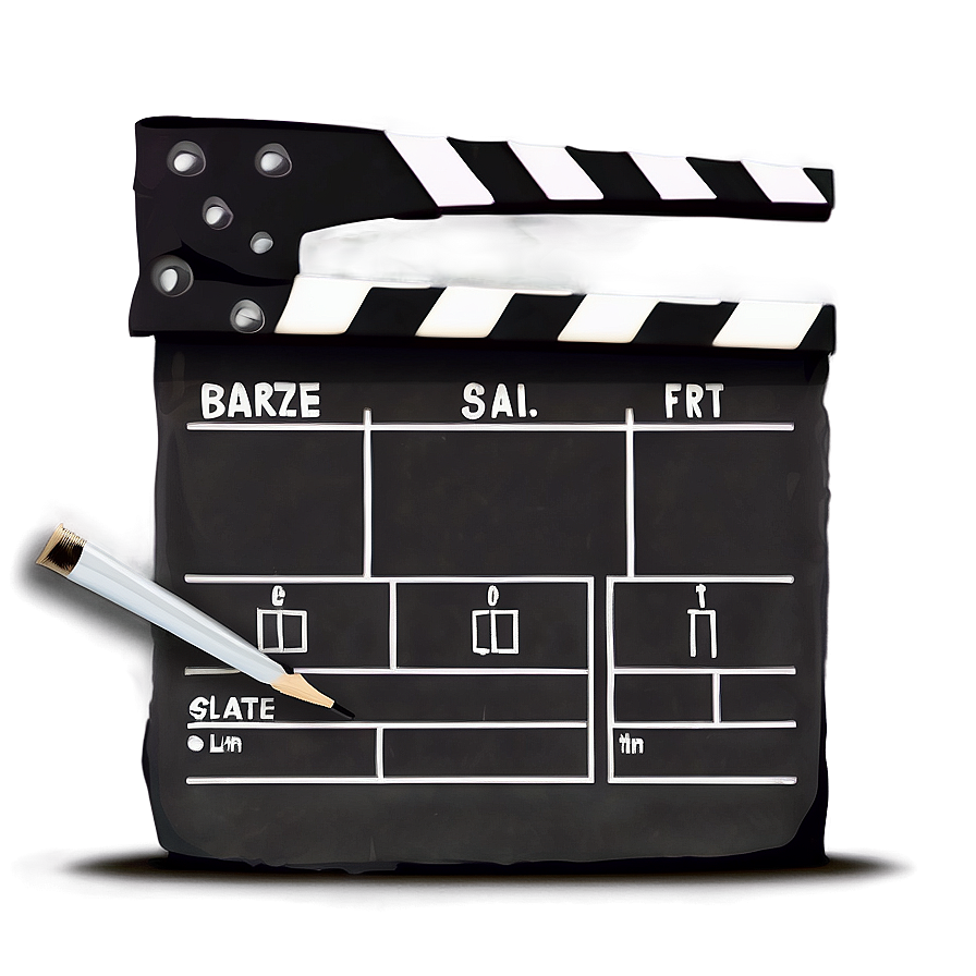 Animated Film Slate Drawing Png Caa44 PNG image