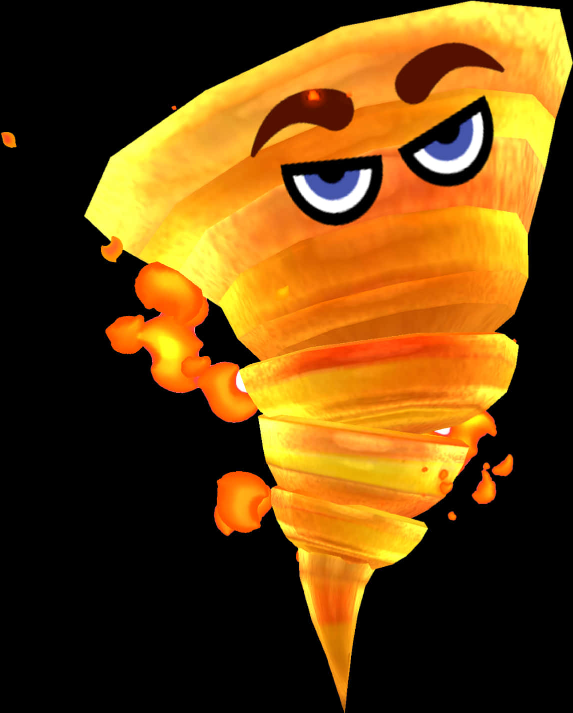 Animated Fire Tornado Character PNG image