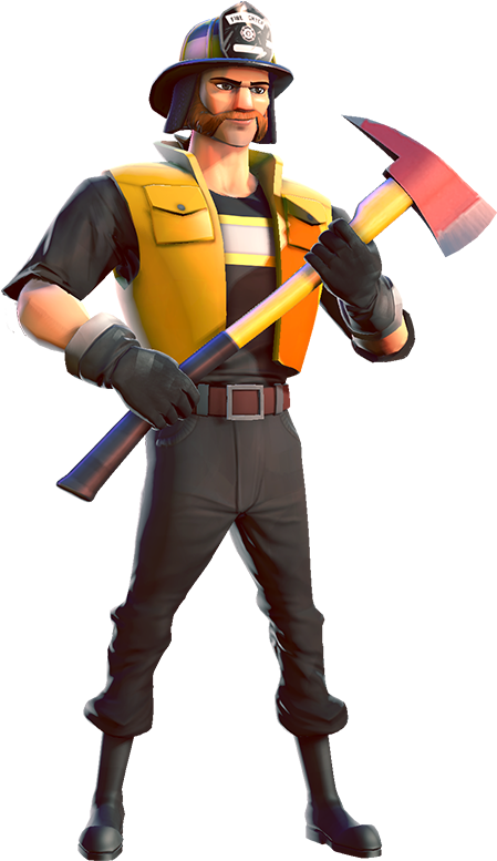 Animated Firefighterwith Axe.png PNG image