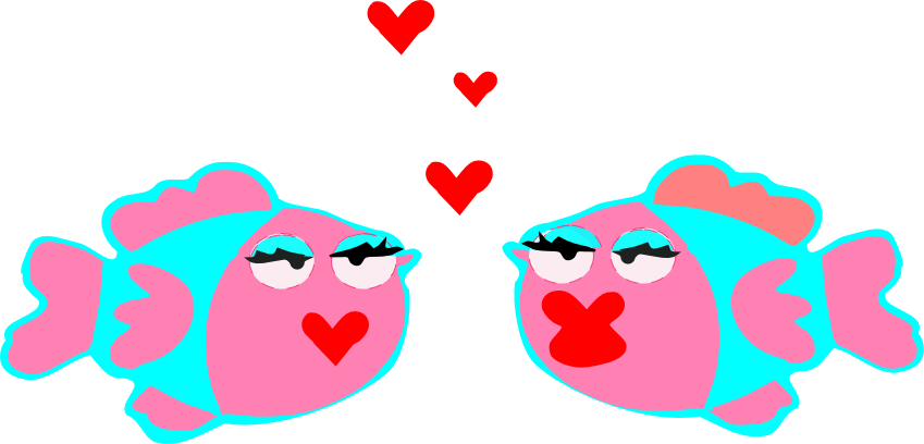 Animated_ Fish_ Love_ Hearts_ Vector PNG image