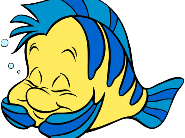 Animated Flounder Smiling Fish PNG image