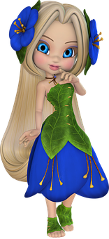 Animated Flower Fairy PNG image