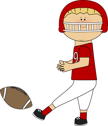 Animated Football Player Kicking Ball PNG image