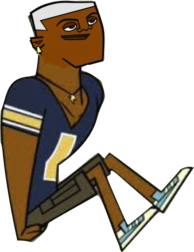 Animated Football Player Sitting PNG image