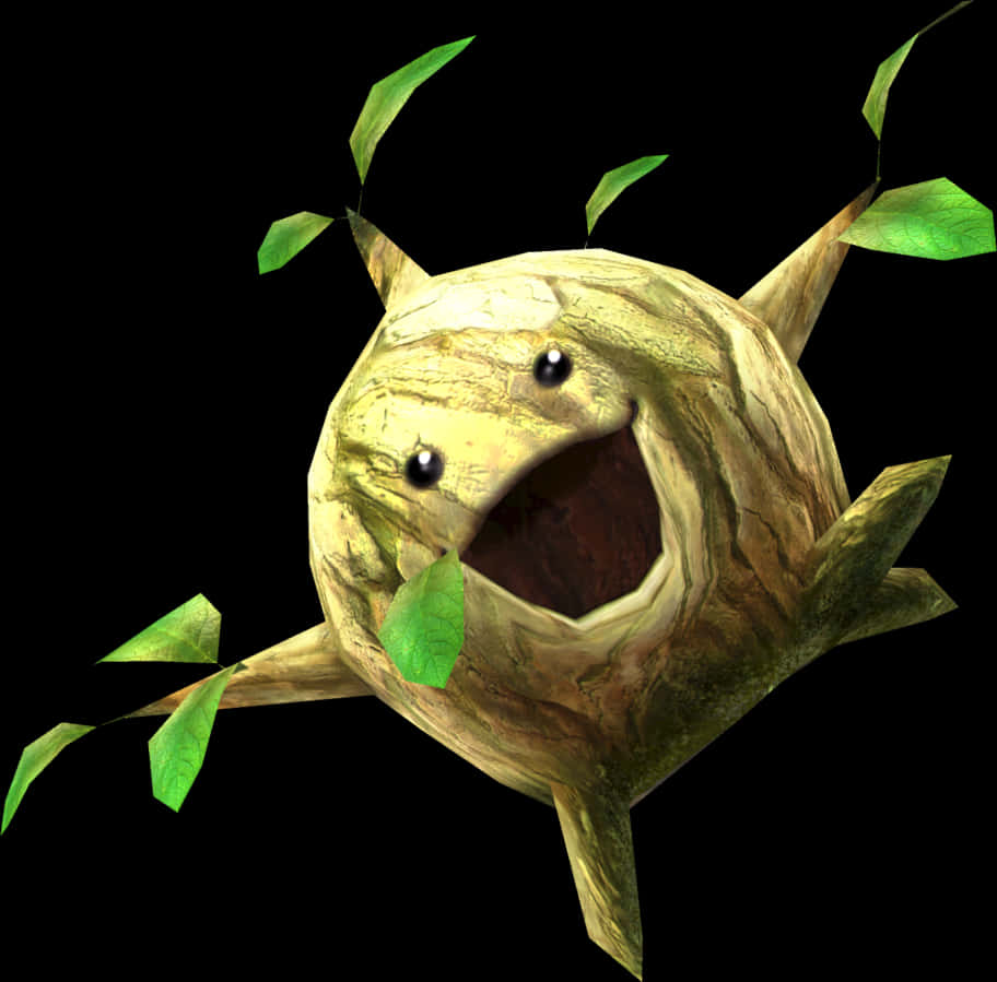 Animated Forest Creature Shouting PNG image