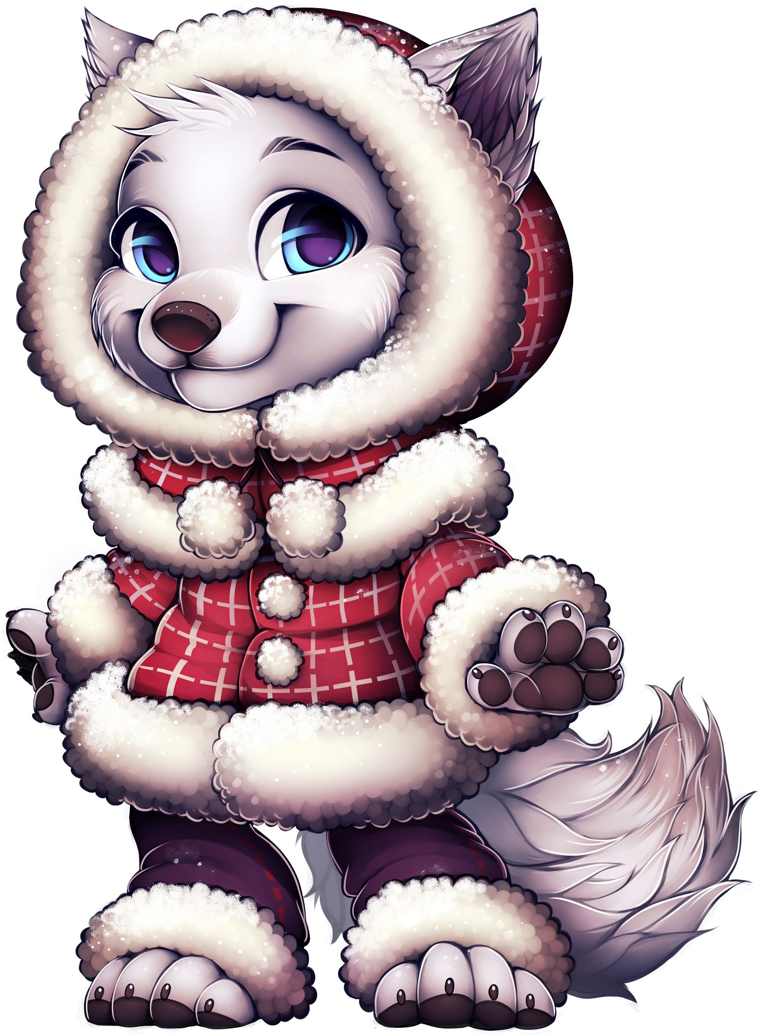 Animated Foxin Winter Apparel PNG image