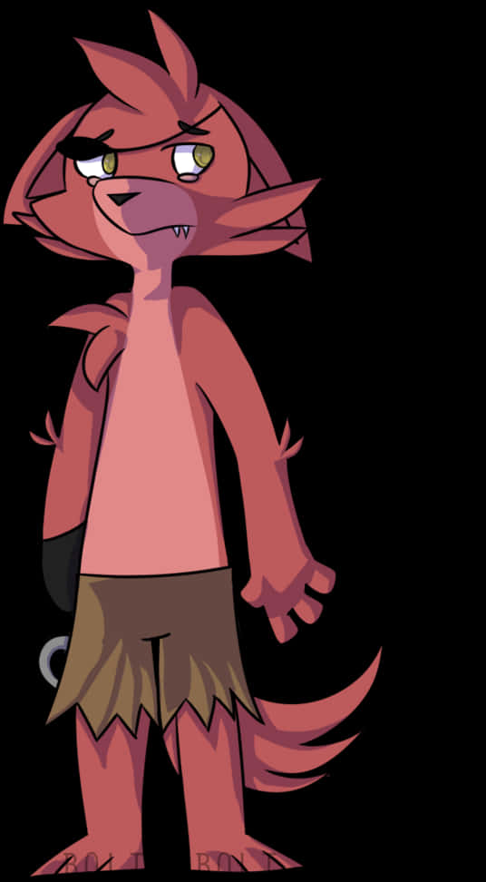 Animated Foxy Character PNG image