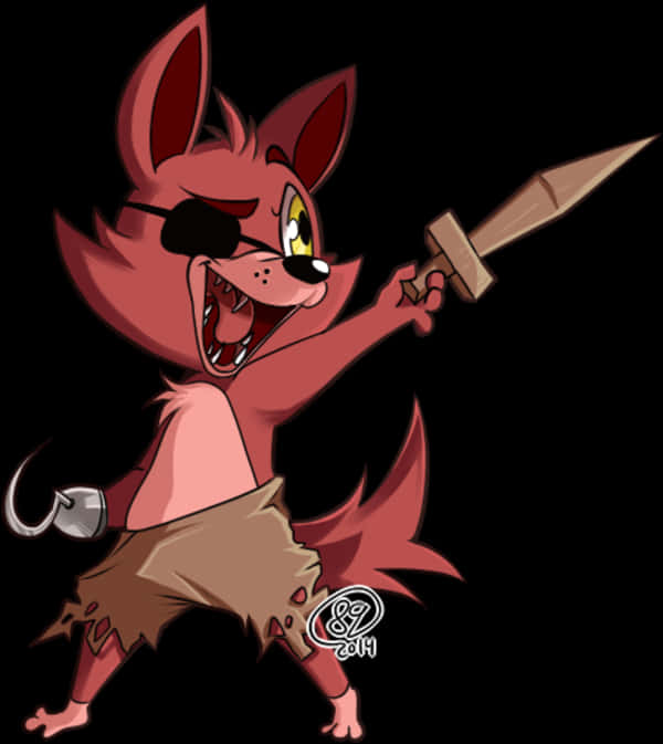 Animated Foxy Pirate Character PNG image