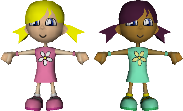 Animated Friends Holding Hands PNG image